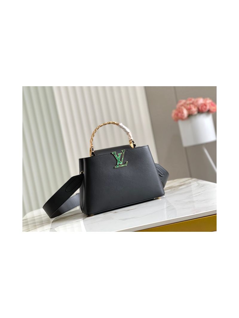 Louis Vuitton LV Capucines with Smooth Leather BB M21258 Black Colour