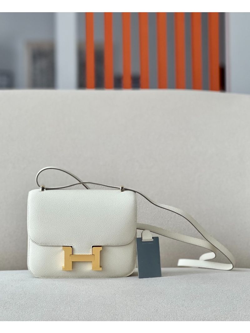 Hermes New Constance with Mirror Craie Epsom leather crossbody bag
