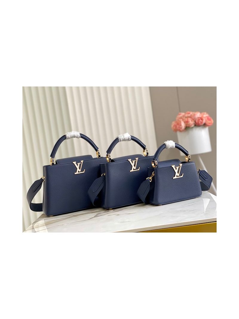 Louis Vuitton LV Capucines with Mother of Pearl Mini BB M56983 Navy Blue