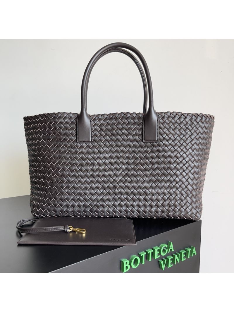 Bottega Veneta BV Large Cabat Intreccio Lambskin Tote bag 608811 Fondant