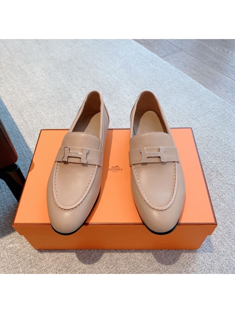 Hermes Paris Loafer in Goatskin with Signature "H" Tone-On-Tone Lacquered H222066Z