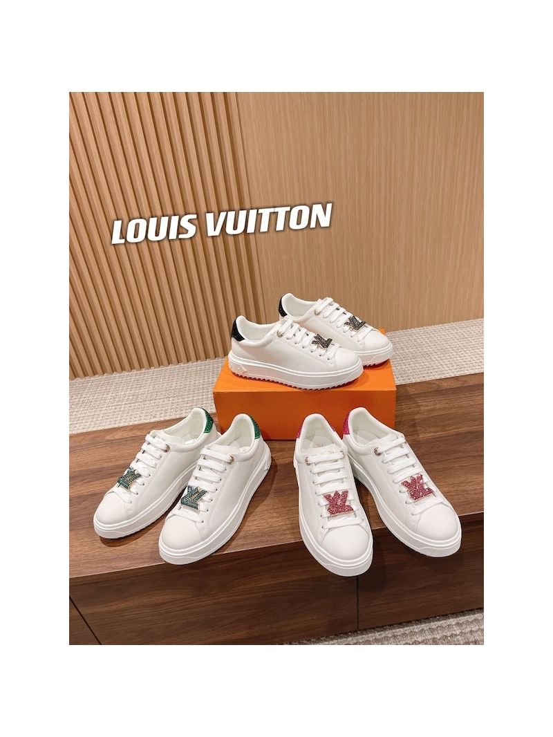 Louis Vuitton LV Time Out Sneaker 1AB41A LV Sparkling Crystals Green