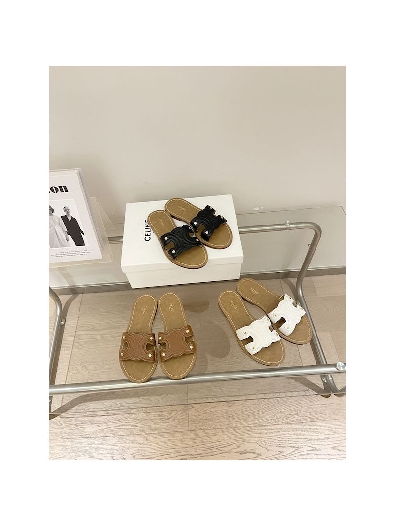 Celine Triomphe Mule In Calfskin 3524137