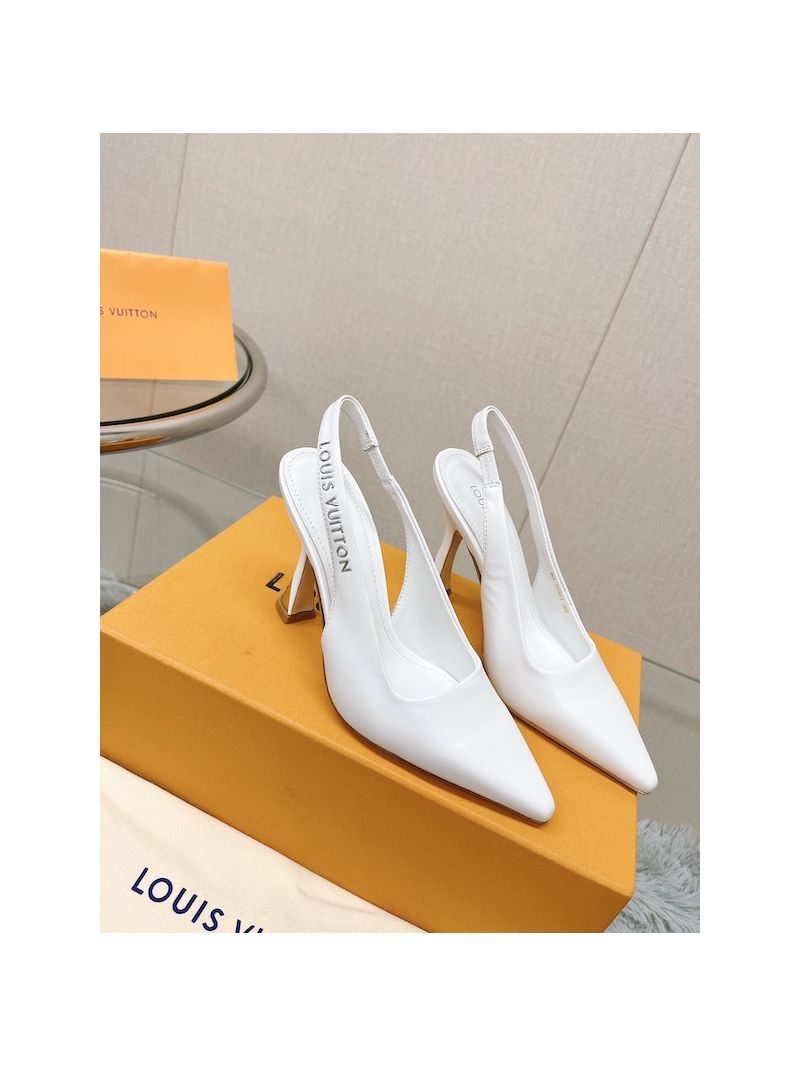 Louis Vuitton LV Sparkle Slingback Pump 1AB1H1 White