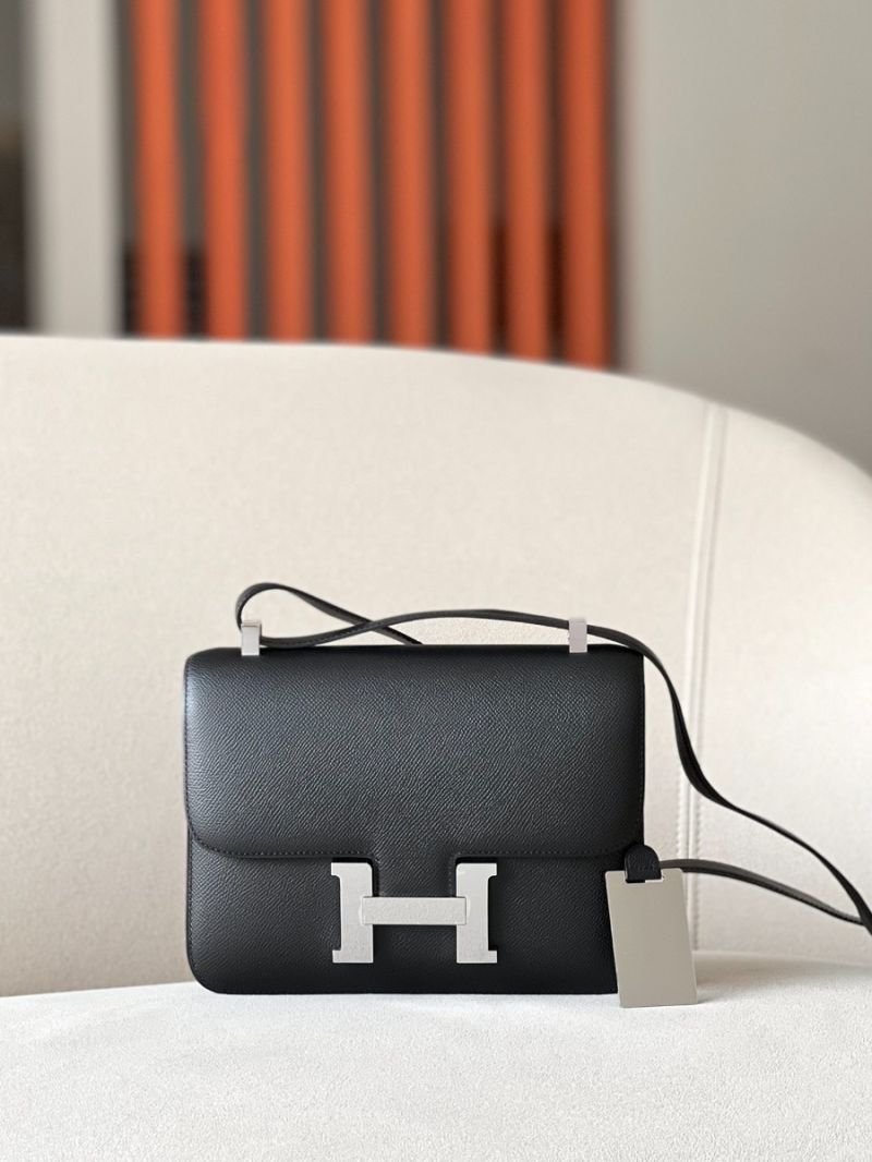 Hermes New Constance with Mirror Black Epsom leather crossbody bag