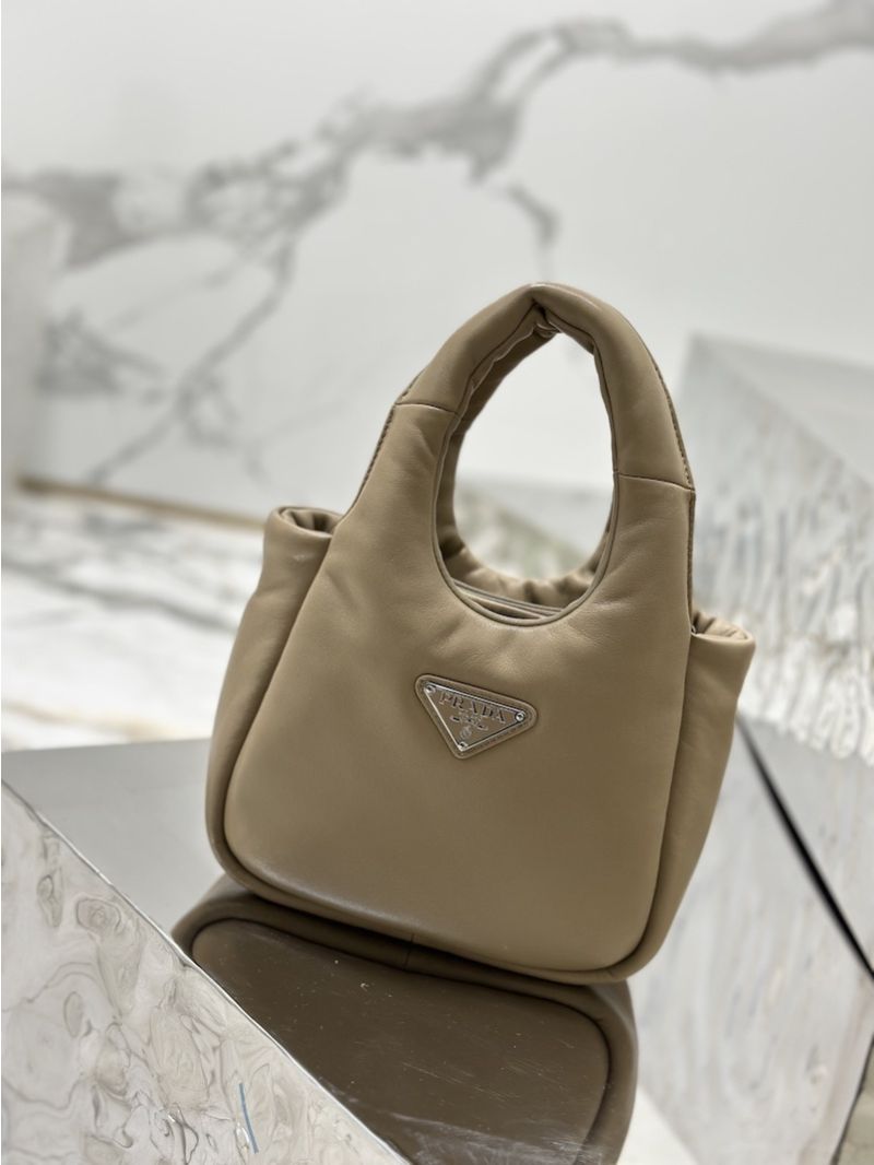 Prada Small Padded Soft Nappa-Leather bag 1BA359 Desert Beige