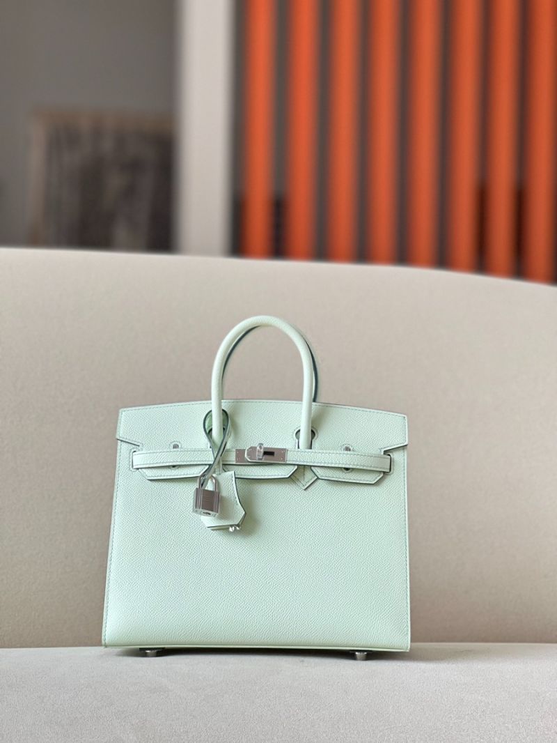 Hermes Birkin Sellier Bag 0S Vert Fizz Epsom Leather