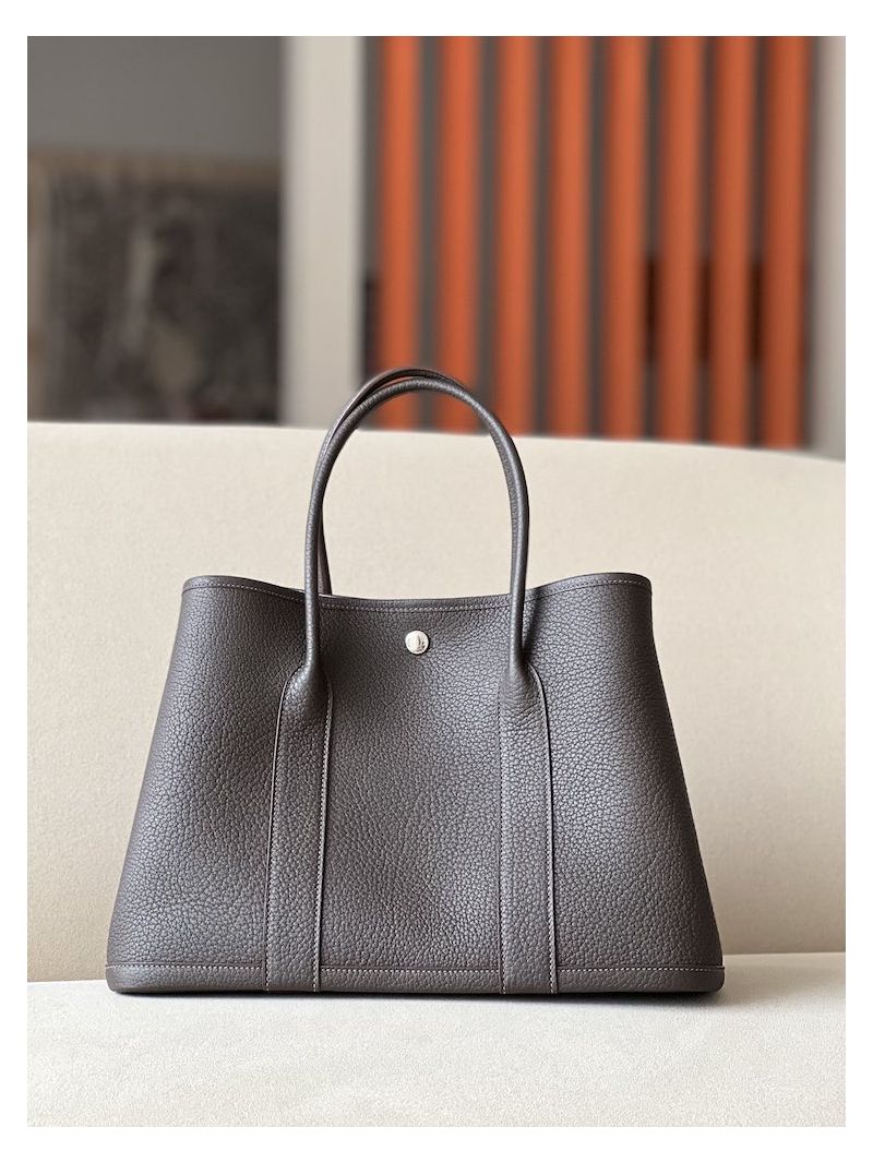 Hermes Garden Party 30 36 Negonda Calfskin Bag 46 Ebene