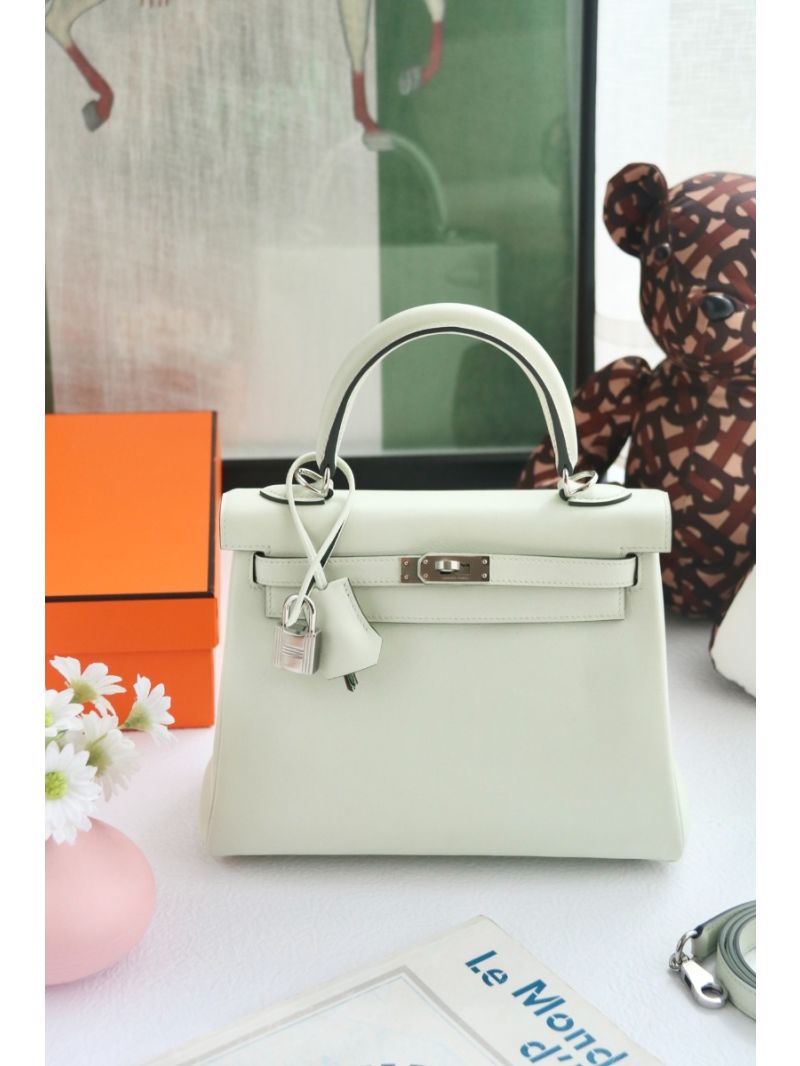 Hermes Kelly Swift 25 28 32 Bag Sakura 0S Vert Fizz