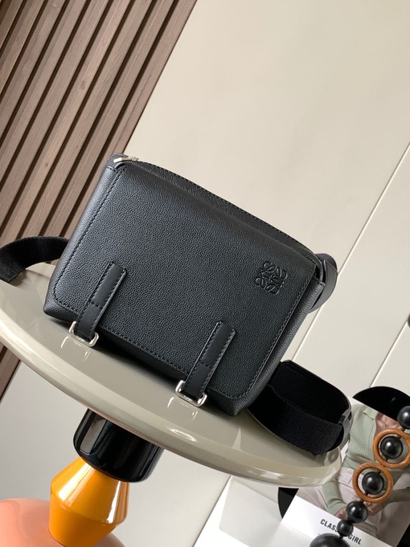 Loewe XS Military Messenger Bag In Soft Grained Calfskin B553A72 Black