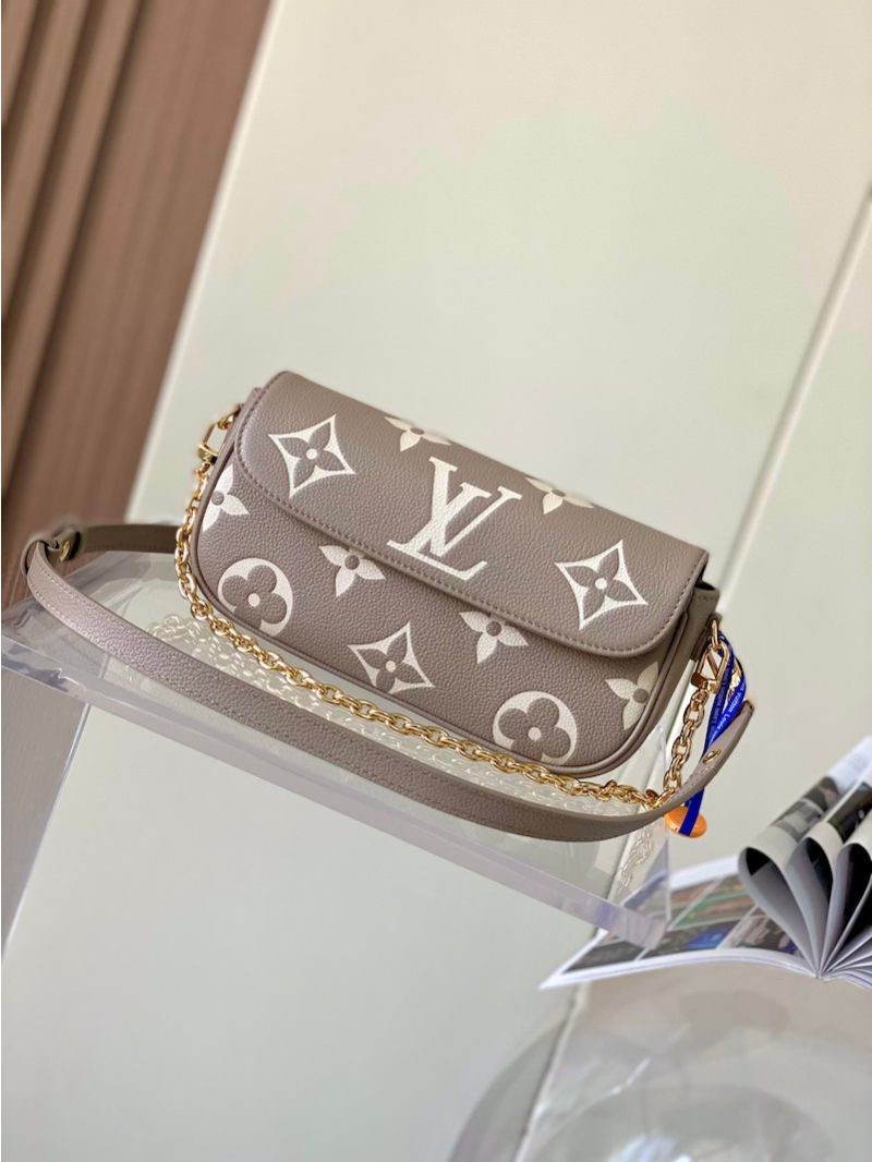 Louis Vuitton LV Wallet on Chain Ivy Monogram Empreinte leather M82210 Dove Grey