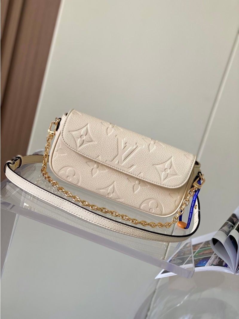 Louis Vuitton LV Wallet on Chain Ivy Monogram Empreinte leather M82210 Cream