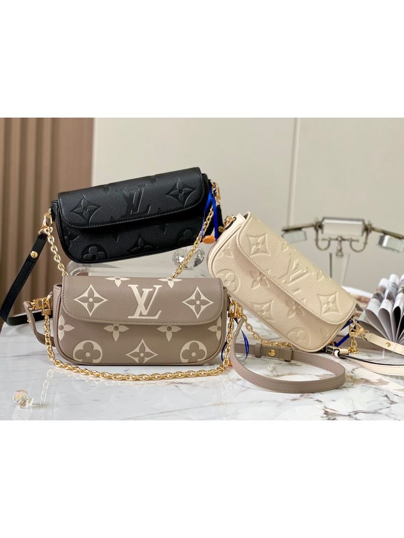 Louis Vuitton LV Wallet on Chain Ivy Monogram Empreinte leather M82210 Black