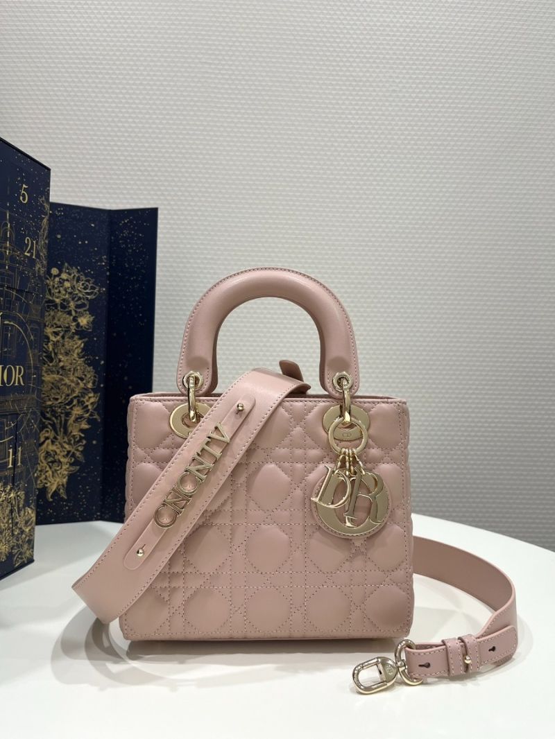 Dior My ABCdior Lady Dior Bag M0538 Powder Pink Cannage Lambskin