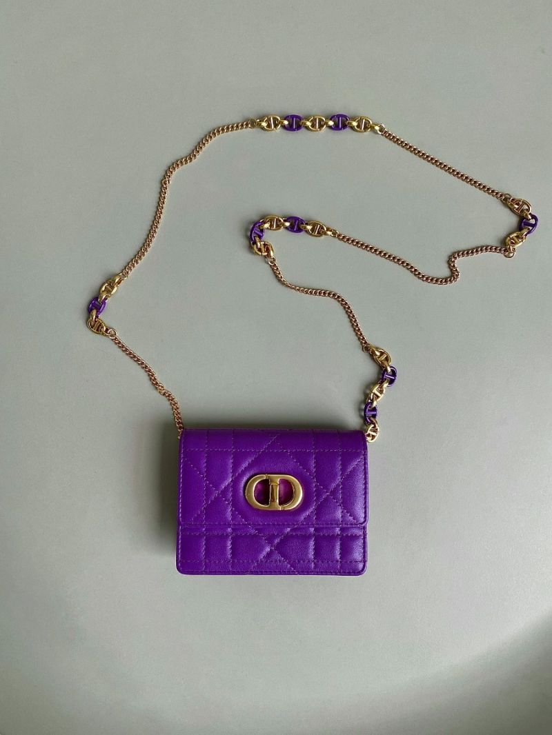 Dior Miss Caro Micro Bag Purple Macrocannage Lambskin S5170U