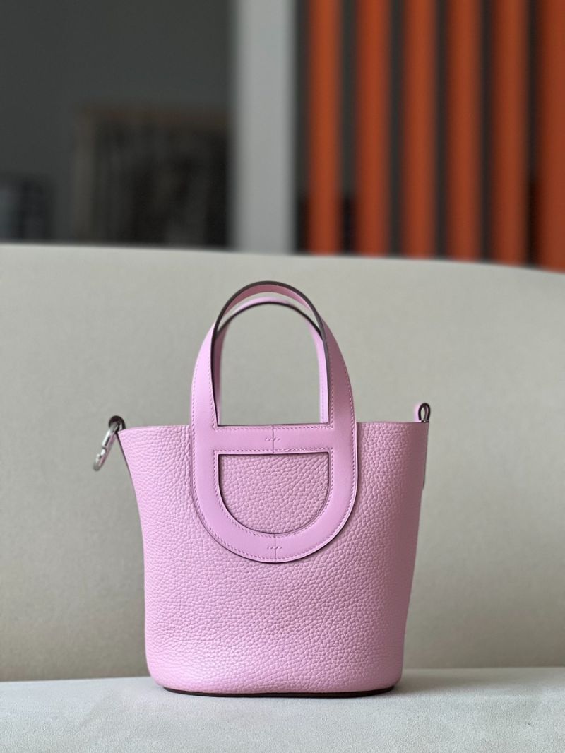Hermes In-The-Loop 18 23 Bag in Taurillon Clemence TC and Swift Leather x9 Mauve Sylvestre