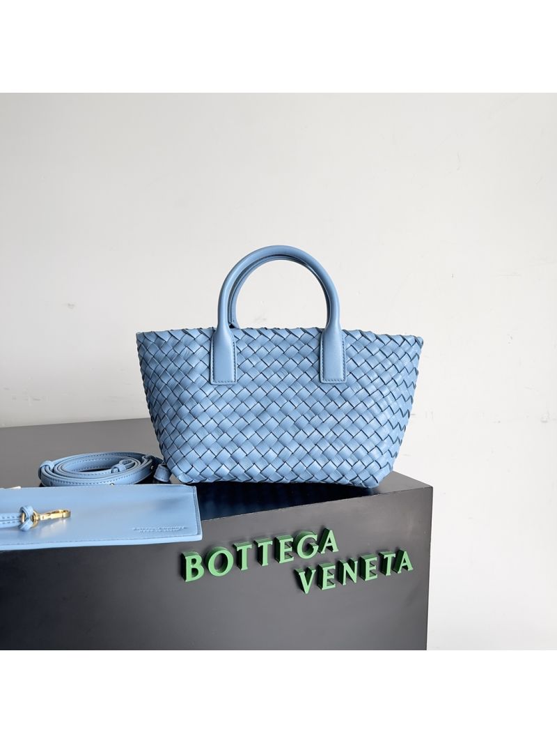 Bottega Veneta BV Mini Cabat 709464 Intreccio Lambskin Windswept