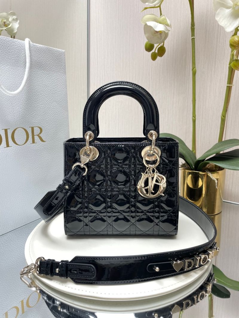Dior My ABCdior Lady Dior Bag Patent Calfskin M0538 Black