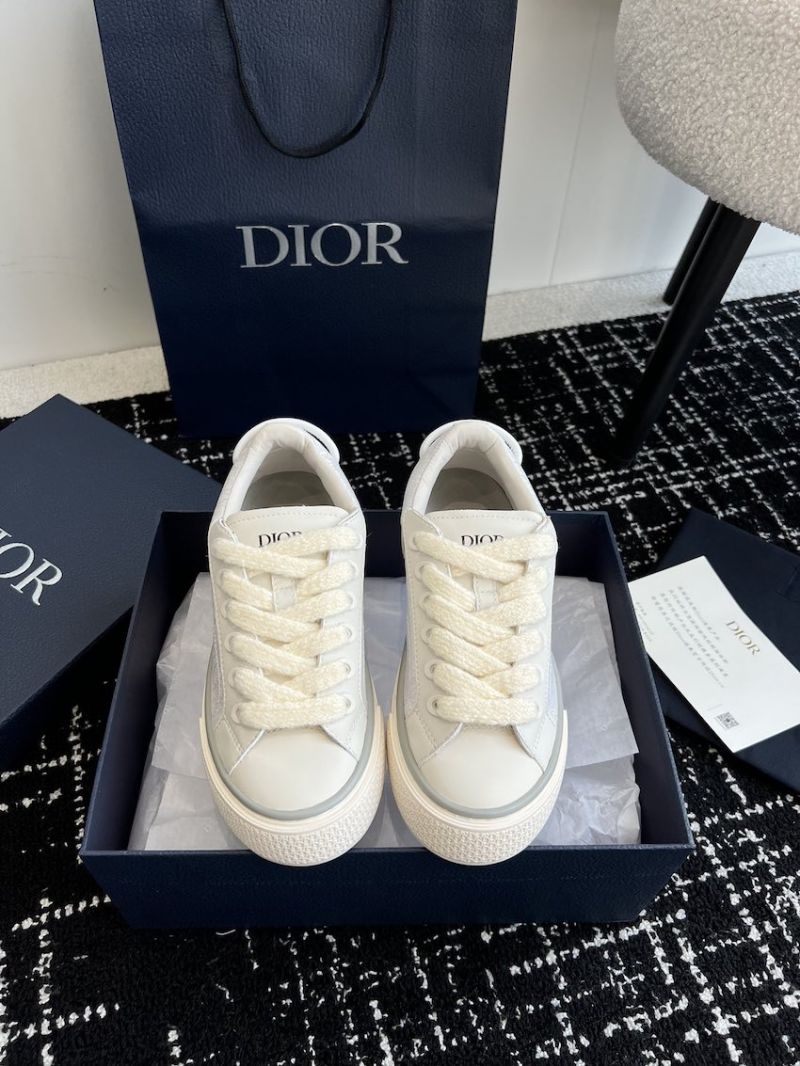 Dior Men Female Tears B33 Sneaker - Limited And Numbered Edition Smooth Calfskin and Oblique Jacquard 3SN303Z White