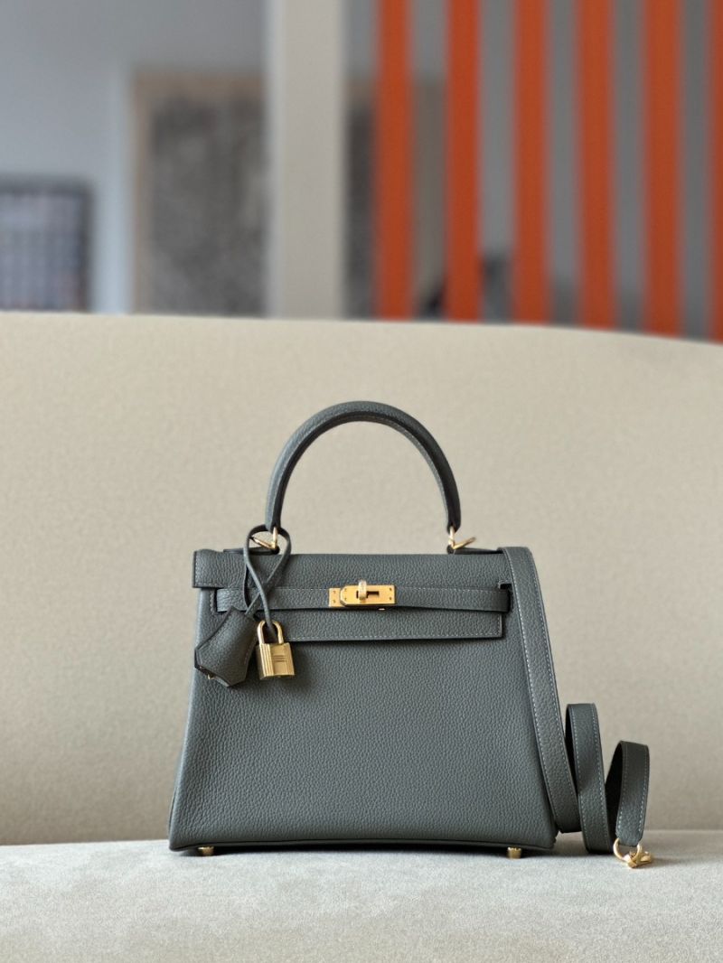 Hermes Kelly Togo 0L Gris Meyer Bag