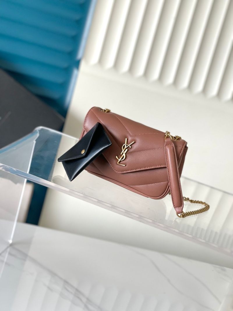 YSL Saint Laurent Loulou Mini In Lambskin 821749 Hortensia