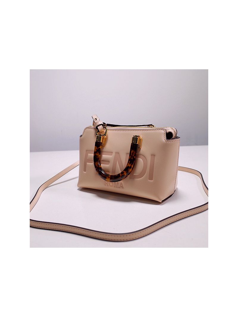 Fendi By The Way Mini Small Boston bag in Pink leather 8BS067
