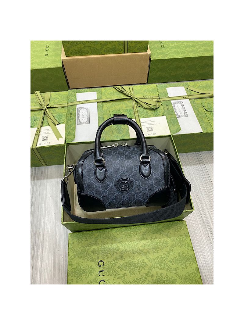 Gucci Small duffle bag with Interlocking G 723307 Black