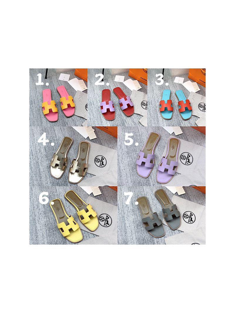 Hermes Oran Sandals 1cm 5cm in Swift Leather IV