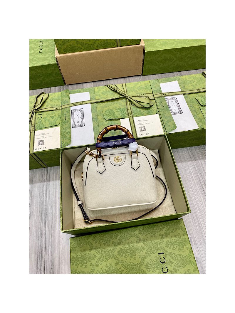 Gucci Diana Mini Tote Bag 715775 white