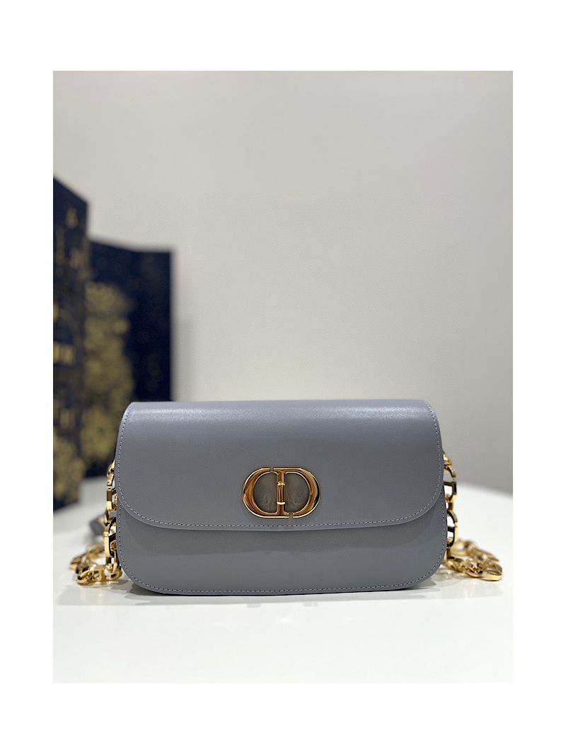 Dior 30 Montaigne Avenue Bag in Ethereal Gray Box Calfskin M9260