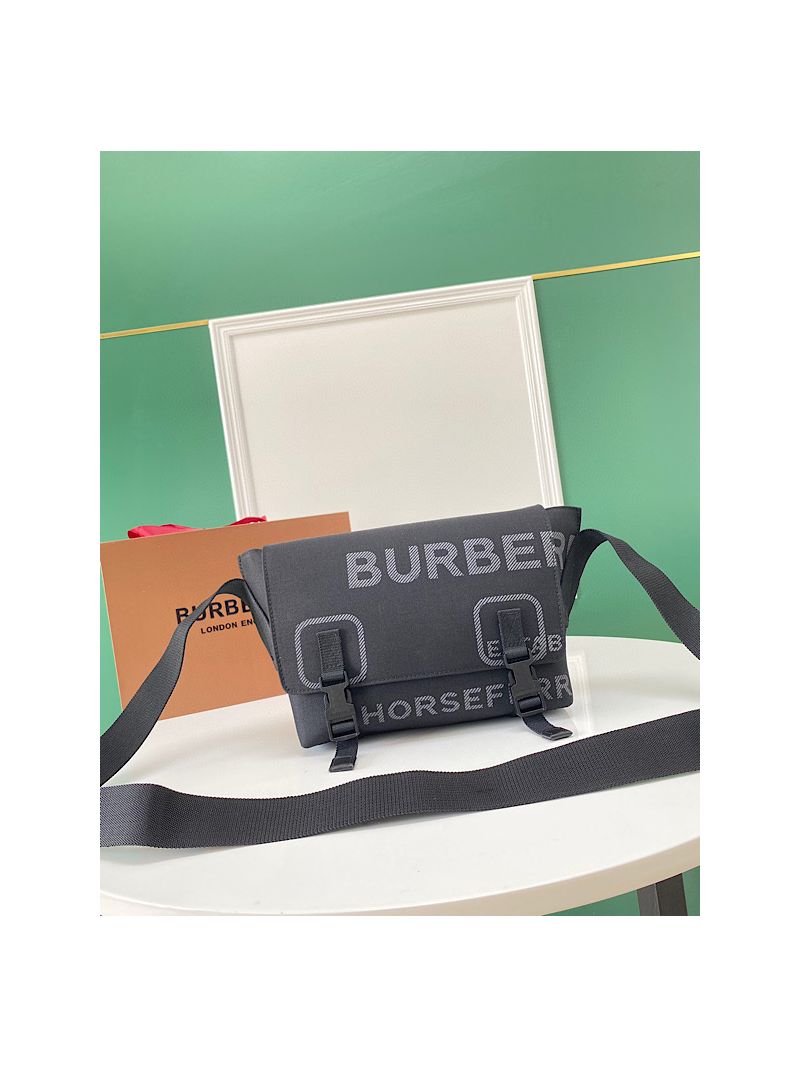 Burberry Horseferry Print Nylon Small Lock Bag 80584901 Black