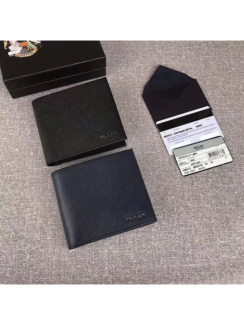 Prada Logo Saffiano Leather Wallet 2MO513