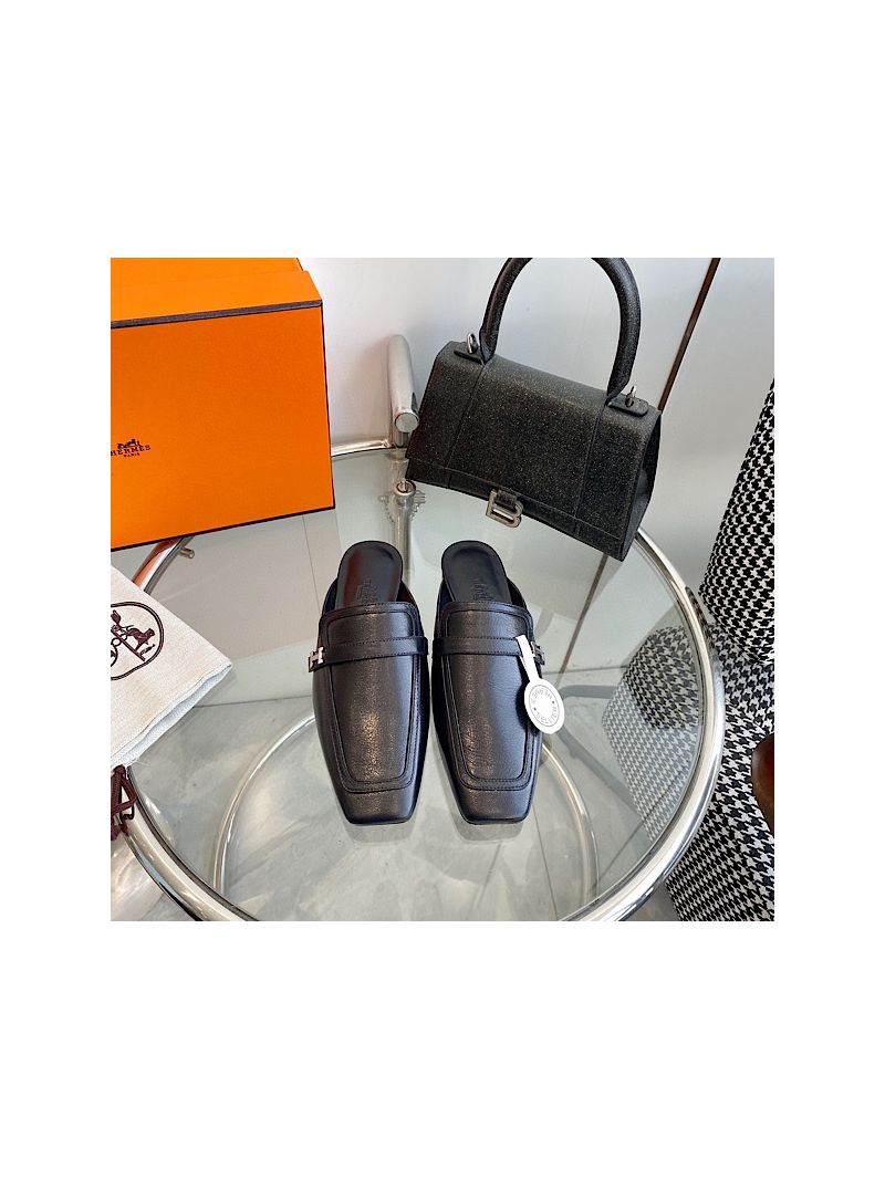 Hermes Groupie Mule H231054Z in Goatskin