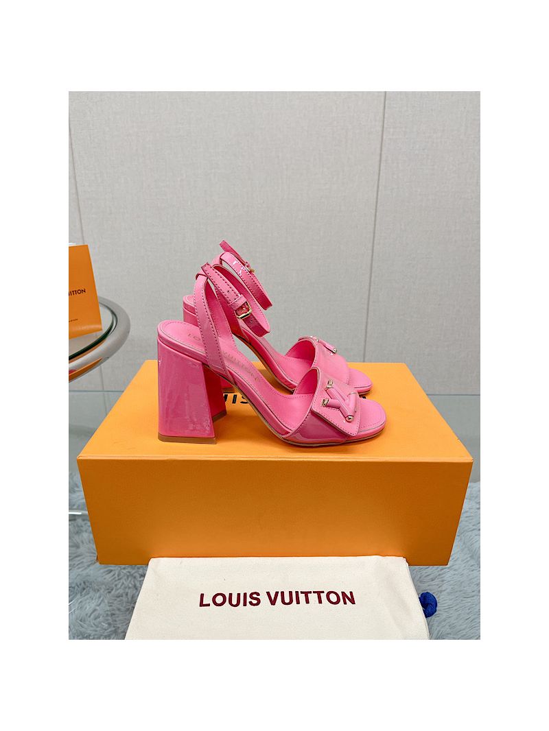 Louis Vuitton LV Shake Sandal 55mm 95mm 1AB2MQ Patent calfskin Pink