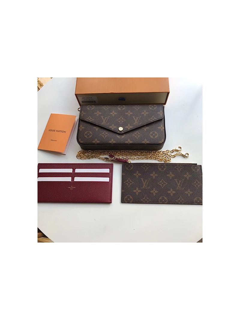 Louis Vuitton Felicie Chain Wallet M61276 Monogram Canvas 