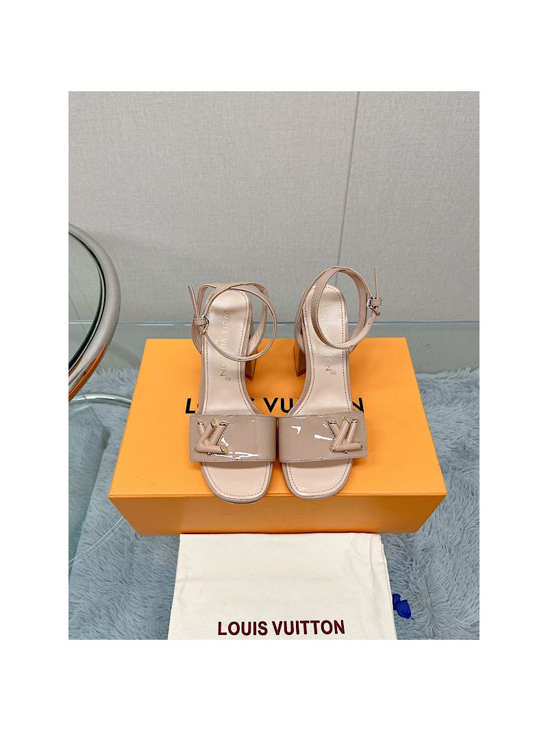 Louis Vuitton LV Shake Sandal 55mm 95mm 1AB2MQ Patent calfskin Nude