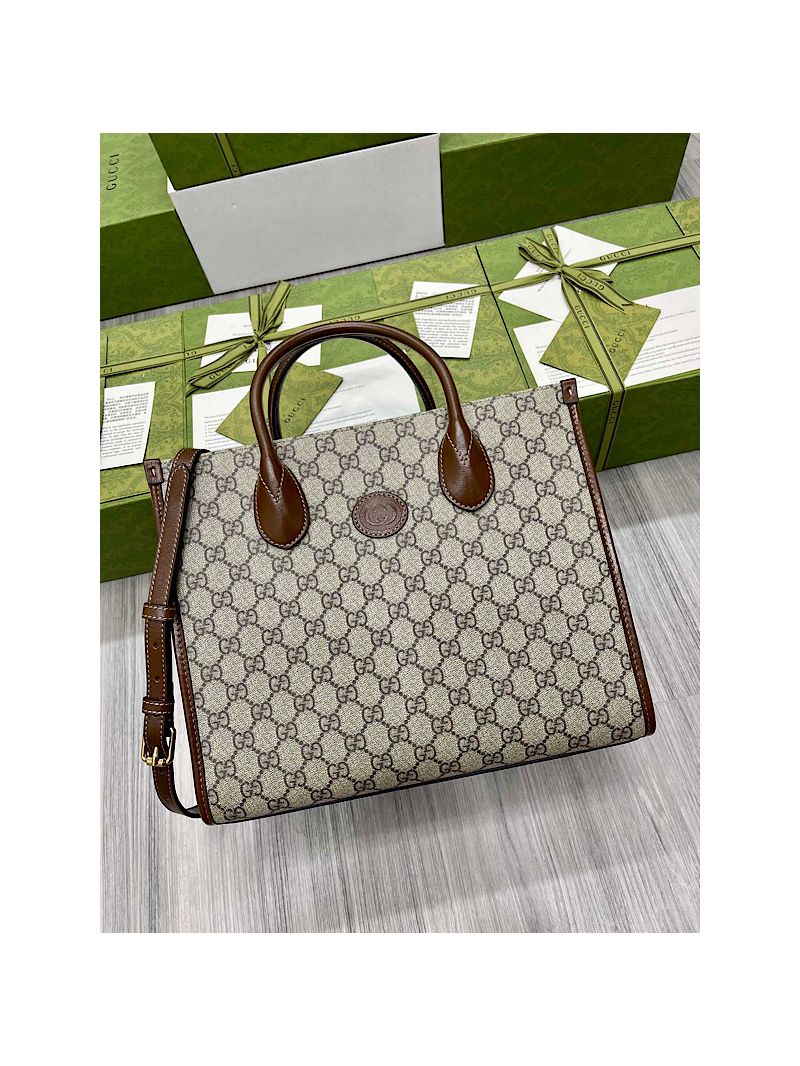 Gucci Ophidia GG Supreme small tote bag 659983 Brown
