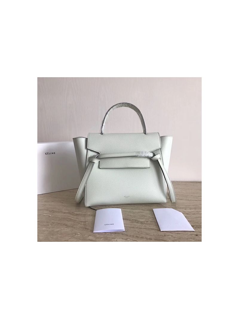 Celine Belt Bag In Mint Green Grained Calfskin 2 sizes