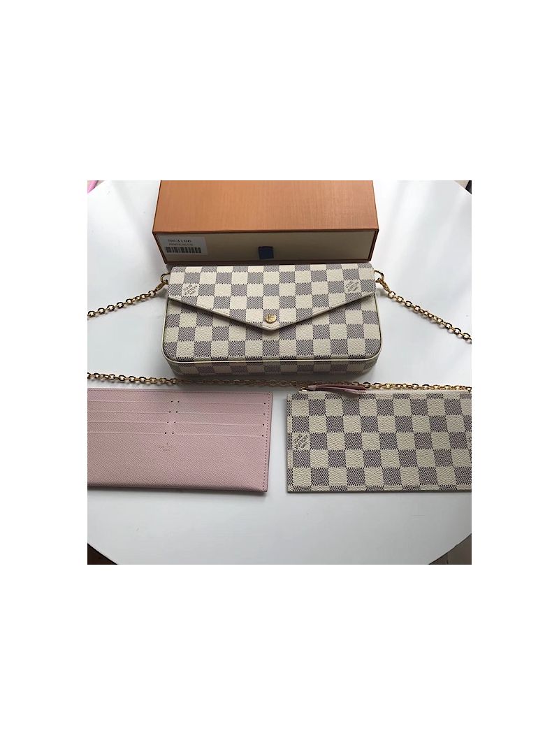 Louis Vuitton Pochette Felicie N63106 Damier Azur