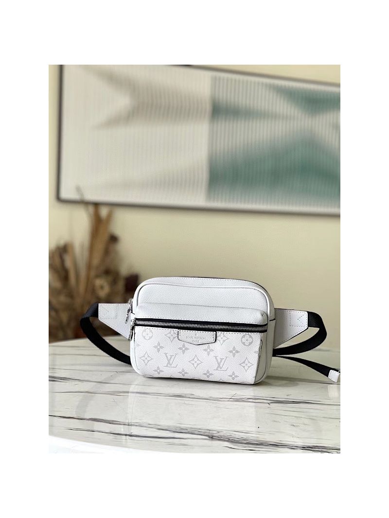 Louis Vuitton LV Outdoor Bumbag Taiga and Monogram Canvas M30245 White