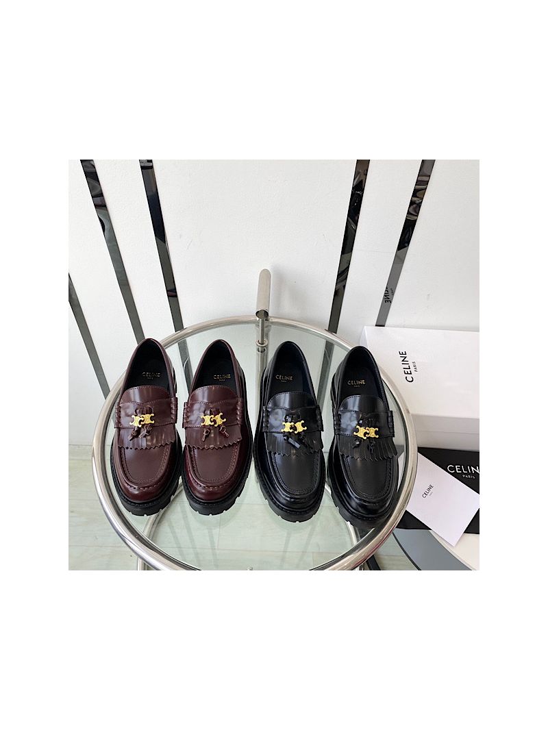 Celine Margaret Chunky Loafer With With Tassels In Polished Bull  34653365