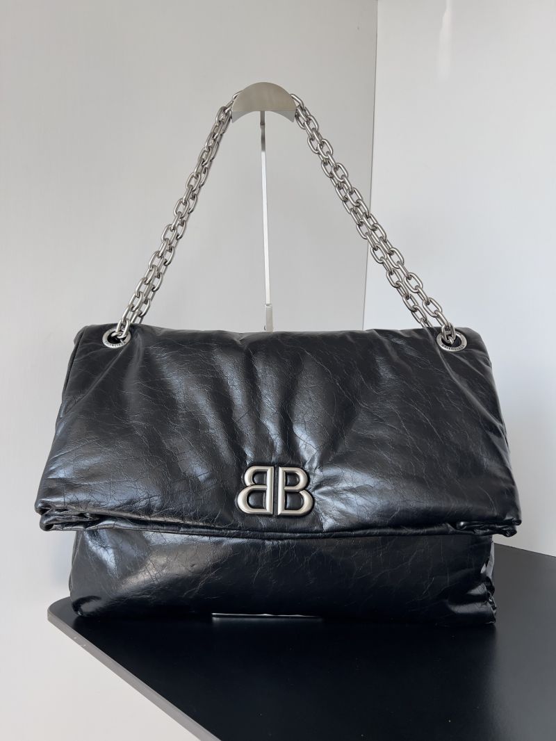 Balenciaga Monaco Large in Arena Calfskin Black LMCB