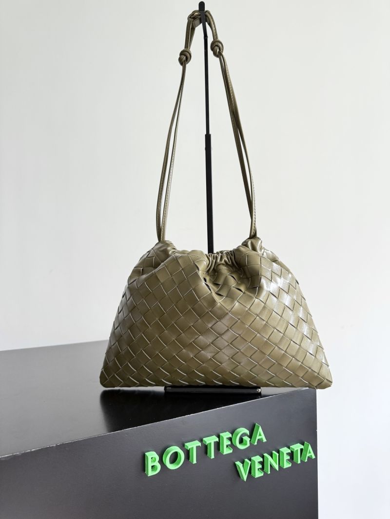 Bottega Veneta Medium Dustbag Intrecciato in Calfskin Leather Olive Green 796728V3IV1