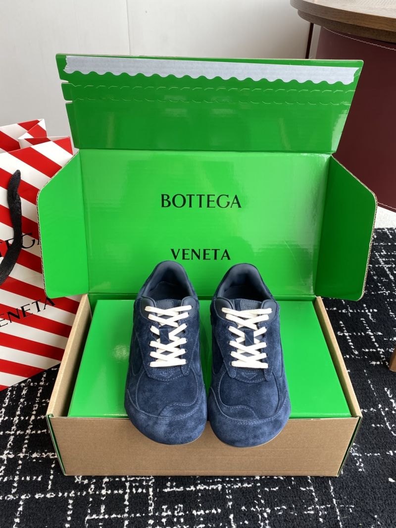 Bottega Veneta Orbit Flash Sneaker Unisex Low-Top Lace-Up in Soft Suede 838384V Blue