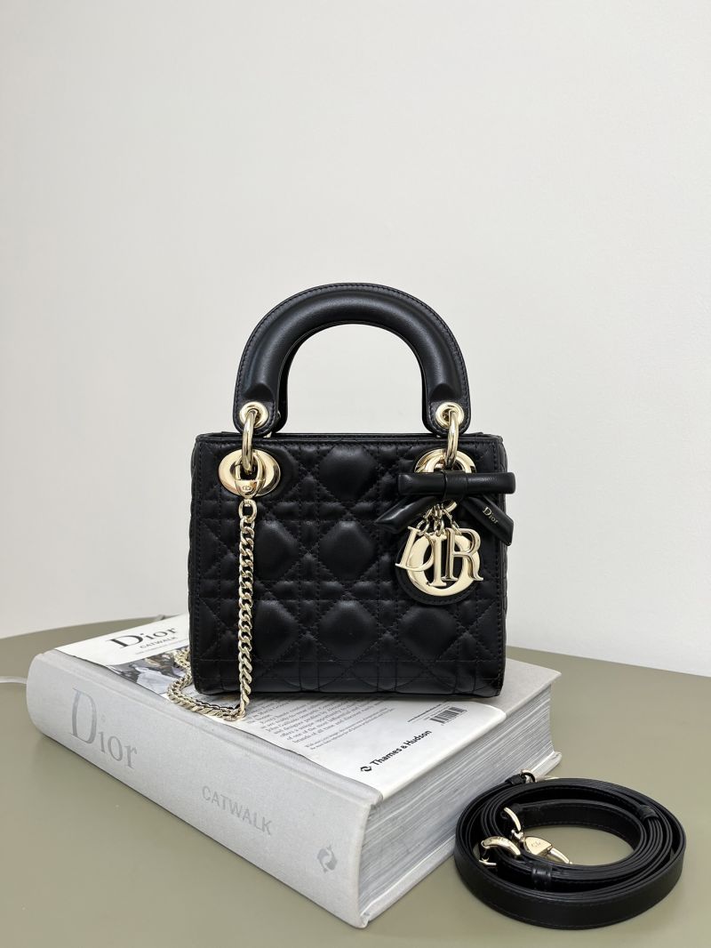 Dior Lady Dior Mini Bag in Cannage Lambskin Black M0505ONGE