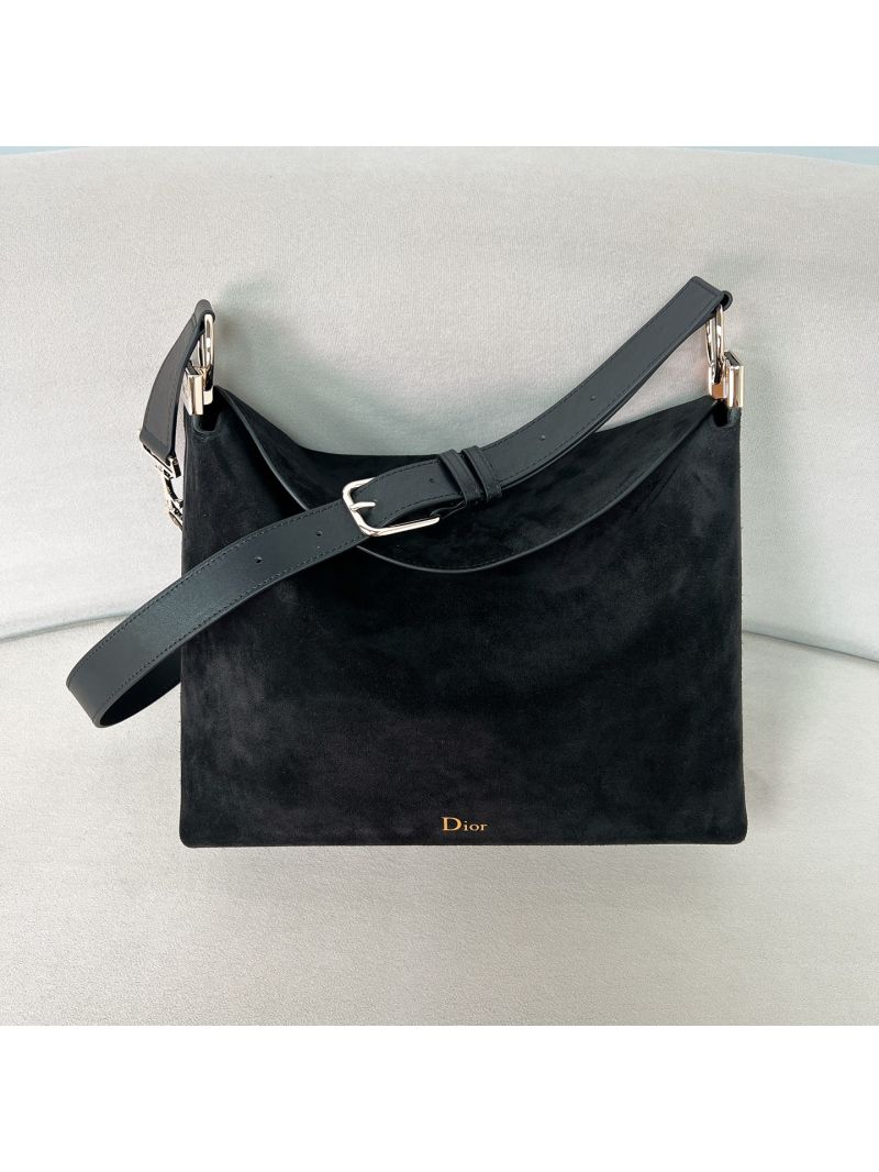 Dior Adiorable Hobo Bag in Suede Calfskin Black M1412