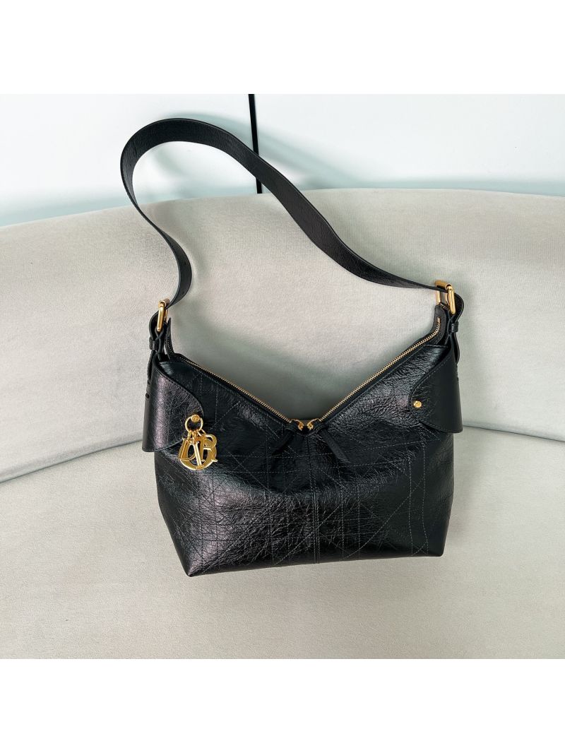 Dior D-Voyage in Crinkled Calfskin Black M2846OSGQ_M900