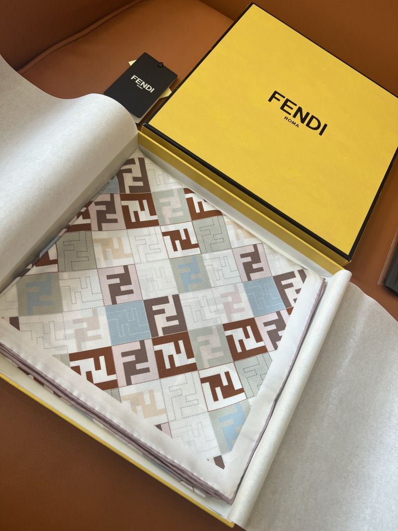 Fendi FF Motif Silk Scarf 90x90 cm