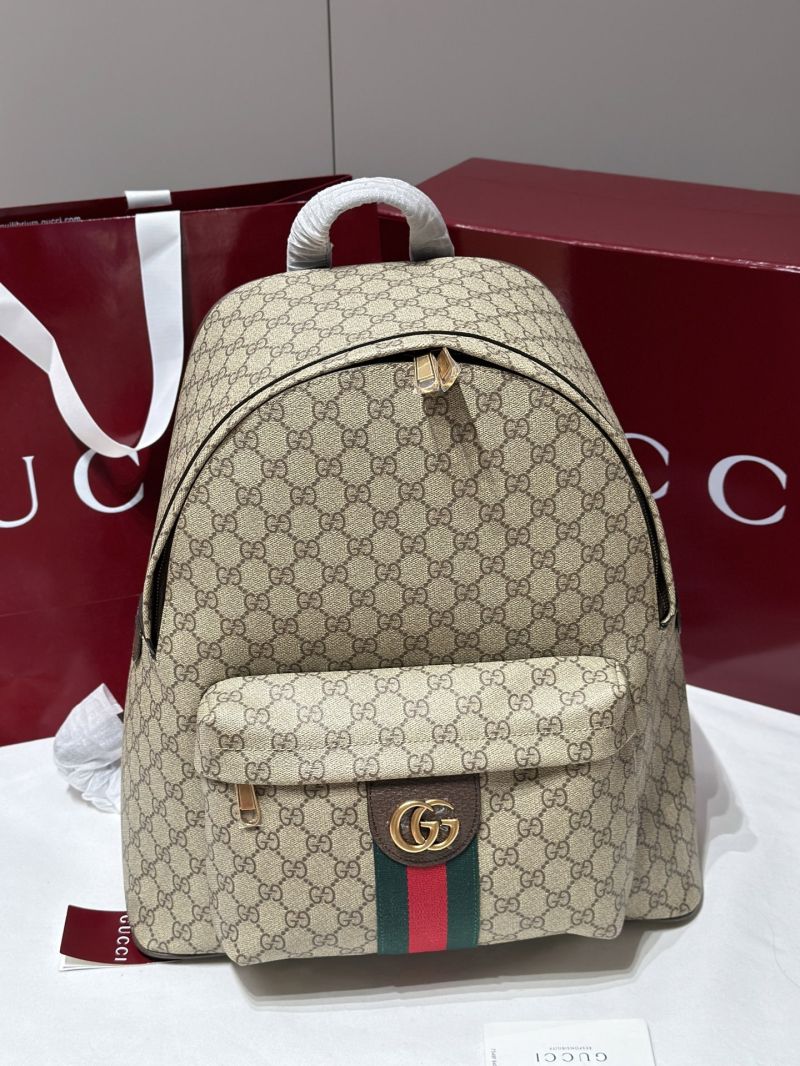 Gucci Ophidia GG Medium Backpack in GG Supreme Canvas Beige/Ebony 547967