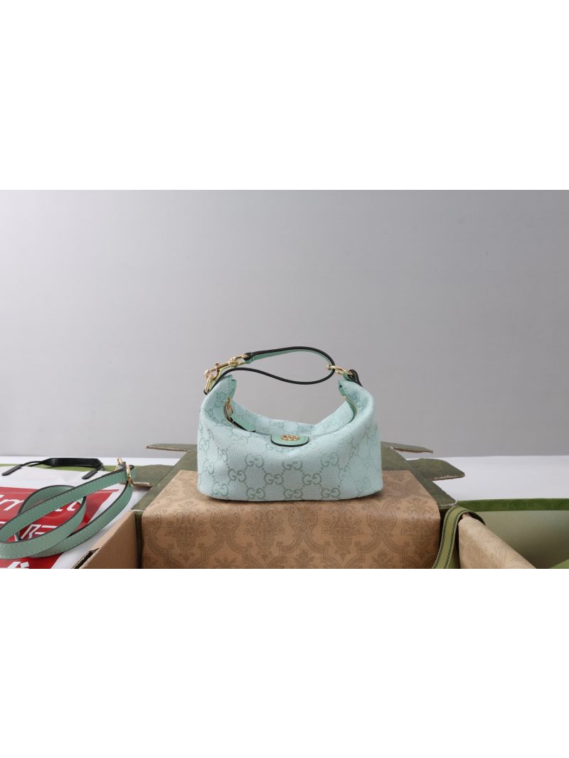 Gucci Interlocking G Shoulder Bag in GG Canvas Light Green 771343